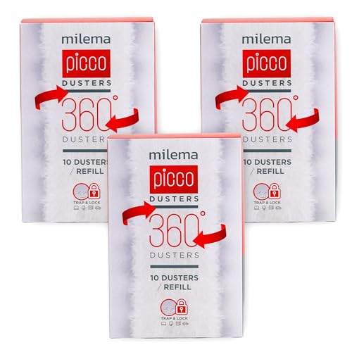 milema Picco 360 Microfiber Duster Refill Pads, White, 30 Count Refills - size: 30 count Refills