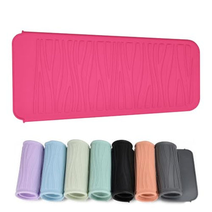 Silicone Heat Resistant Travel Mat Pouch for Hair Styling Tools (Hot Pink, 1 Pack) - color: Hotpink, size: 1 Pack