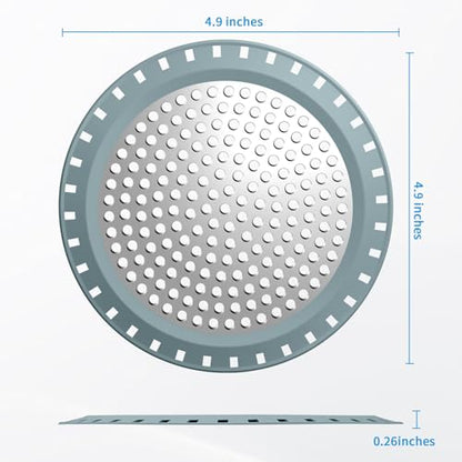 Shower Drain Hair Catcher,Aluvor Shower Drain Cover Bathtub Drain Strainer - color: Greyishblue