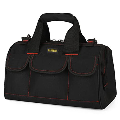FASTECH 20-inch Heavy Duty Tools Bag with Wide Mouth for Tool Storage, Carrier and Organizer, Tote Bag for Men, Wide Mouth Tote Bag With Inside Pockets (20 Inch) - size: 20IN STANDARD
