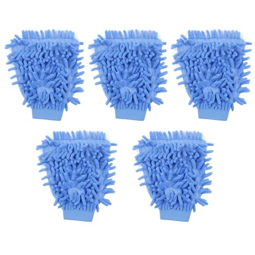 SagaSave Multi-Function Microfiber Gloves Cleaning Dusting Cleaning Gloves Home Cleaning Gloves Truck Auto Gloves - color: 5 Pcs Blue
