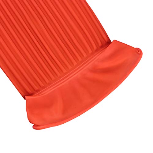 Arms Length Rubber Gloves Household Long Cleaning Gloves Reusable Kitchen Natural Rubber Living Wash Gloves - size: Small - 21.7" x 3.9"