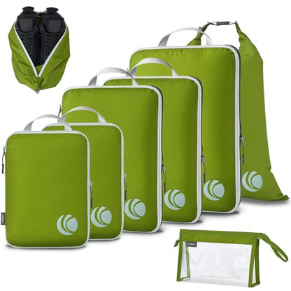 Cipway Compression Packing Cubes for Travel (8 Piece,Green) - color: Green, size: 8PCS