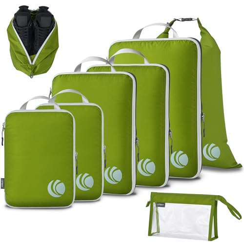 Cipway Compression Packing Cubes for Travel (8 Piece,Green) - color: Green, size: 8PCS