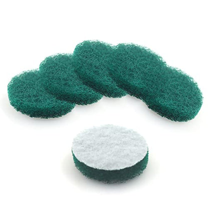 Heavy Duty Scour Pads, Non-Scratch Scrub Sponges, ULIFESTAR 5PCS Dish Scrubber Scouring Pads, Dual-Sided Reusable Household Scrub Pads for Dishes,Dish Cleaning Tool,Kitchen Scrubbers & Metal Grills - size: 75mm/3''Green 180-240grits