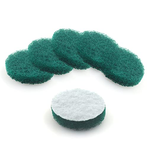 Heavy Duty Scour Pads, Non-Scratch Scrub Sponges, ULIFESTAR 5PCS Dish Scrubber Scouring Pads, Dual-Sided Reusable Household Scrub Pads for Dishes,Dish Cleaning Tool,Kitchen Scrubbers & Metal Grills - size: 98mm/4''Green 180-240grits