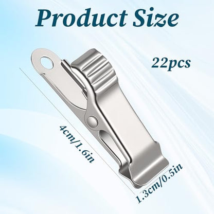 22 Pcs Small Metal Clips Mini Spring Clamps Crocodile Multipurpose Stainless Steel Alligator Clips DIY Crafts Baking Decoration for Backdrop Office Paper Hanging Lights Work