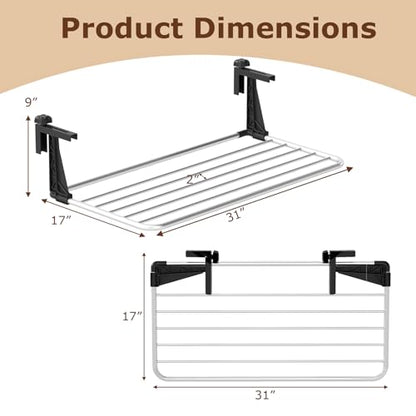 Tangkula Portable Clothes Drying Rack for Indoor & Outdoor Use(Large) - size: Large