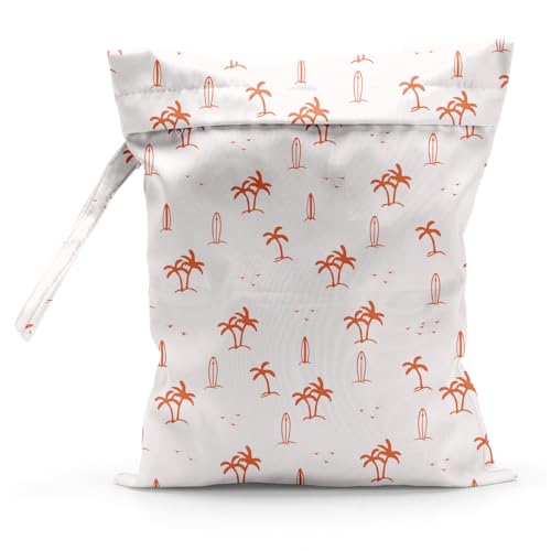 Cute Waterproof Cloth Diaper Reusable Swimsuits Wet Dry Bag for Travel - color: Sailboat