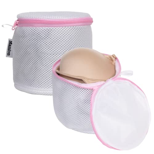 Mamlyn Mesh Bra Bags for Washing Machine, Lingerie wash Bags for Laundry (set of 2) - size: Small 6X6