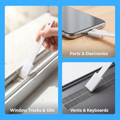 50Pcs Disposable Crevice Cleaning Tool, White Crevice Cleaning Brushes for Small Spaces, Narrow Gap Brush for Keyboards, Grooves, Tracks, Corners and Detail Cleaning