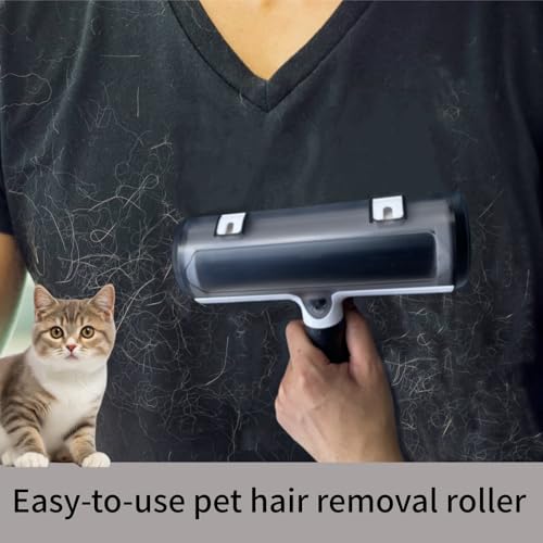 Roller Pet Hair Remover Lint Brush with Self-Cleaning Fur Bin