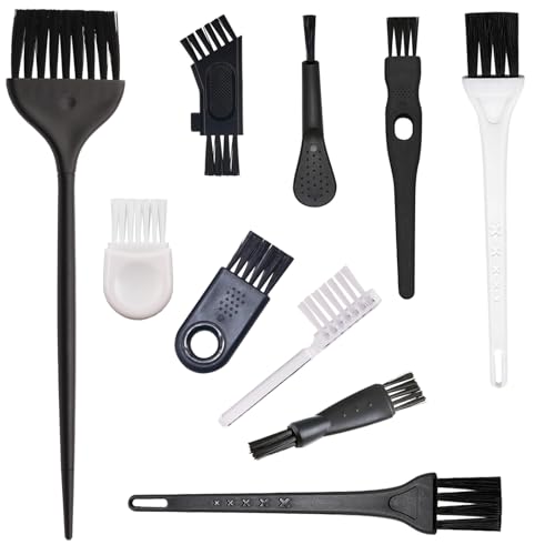 10pcs Mini Cleaning Brush Kit, Nylon Brushes, Razor Shaver Brush