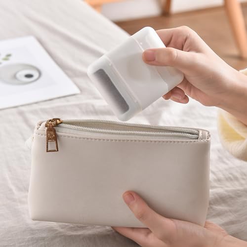 Portable Lint Remover and Brush Tool – Manual Fabric Shaver for Clothes, Sweater Fuzz and Pet Hair Removal(White) - color: White