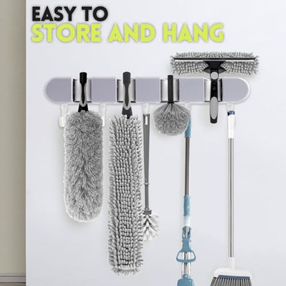 【Upgrade Anti Rotation 】 36ft High Reach Duster Kit,5-36ft Lightweight Aluminum Alloy Extension Rod,7-Piece Set,210° Steering Head Clean Various Angle,for Cleaning Ceiling,High Wall - size: 30FT