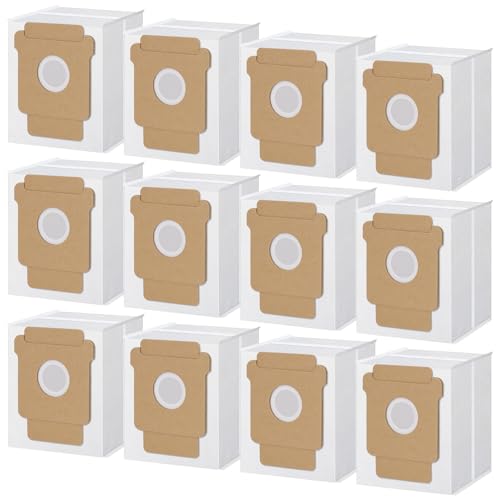 Q0520 Dust Bags for iRobot Roomba Vacuum 2 Essential Robot Q052, 105 Vac, 105 Combo, Plus 405 Combo, Plus 505 Combo, Max 705 Vac Vacuum Cleaner, Vacuum Bags Replacement Disposal Bag (12 Pack) - size: 12 Packs