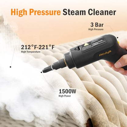 Handheld Steam Cleaner for Home, 1.69QT - color: Black