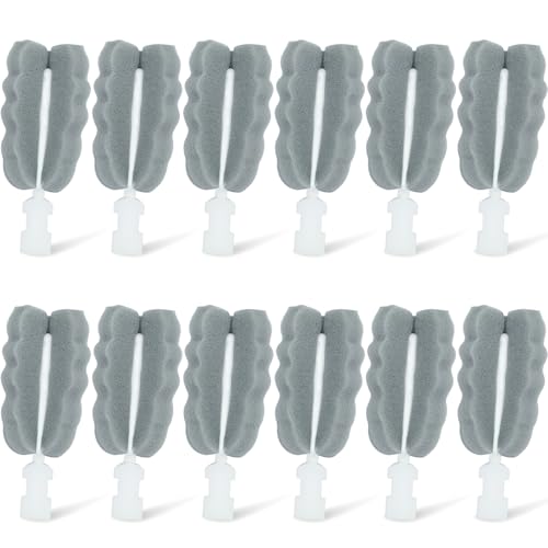 Sponge Bottle Brush Cup Cleaning Brush Long Handle Baby Bottle Cleaning Brushes Detachable Bottle Scrubber for Water Bottles, Glasswares, Mugs (Brush Head 12PCS) - color: Brush Head 12pcs