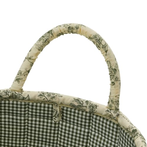 Boho Fabric Storage Basket, Large Capacity Laundry Basket, 12.2'' x 10.23'' x 10.23'' Collapsible Laundry Hamper with Easy Carry Handles (B Multi-Color 3, L) - color: B Multi-Color 3