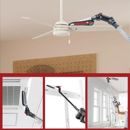 EZ SPARES 32mm Multi-Angle Dusting Brush Kit, 180° Locking, 35mm Adapter - color: Black