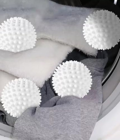 6 Pcs Reusable Dryer Balls Laundry Wash Dryer Balls Anti-Static Fabric Softener Laundry Washing Ball, Laundry Accessories (Pink,White,Blue)