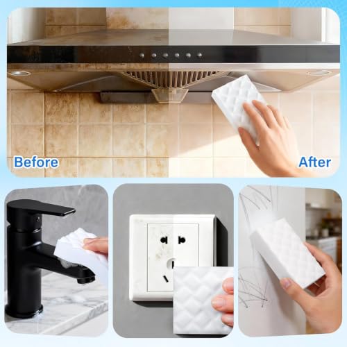 100Pack 2X Magic Sponges Cleaning Eraser, Density Stronger Melamine Sponge - size: 100