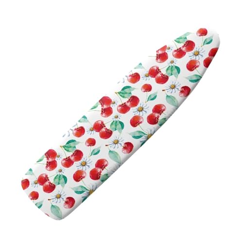Cute Cherry Ironing Board Cover Standard Ironing Board Cover with Elastic Edge and Hook and Loop Fasteners Scorch and Stain Resistant Fabric - color: Cute Cherry