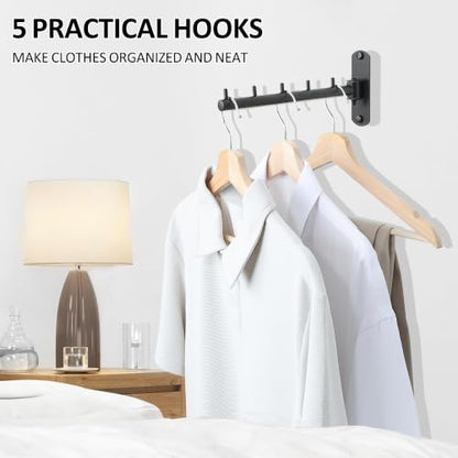 Mooche Swing Clothes Hanger Rack, Garment Racks 9.45" Long, Black-2Pack - color: Black, size: 2 Pack