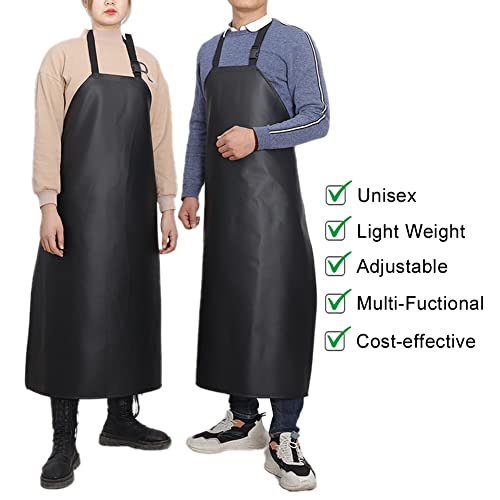 Thick Waterproof Apron Heavy Duty Oil Resistant PU Apron