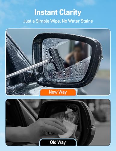 AstroAI 5pcs Windshield Cleaner Tool & Car Window Cleaning Kit - style: with a Mirror Squeegee