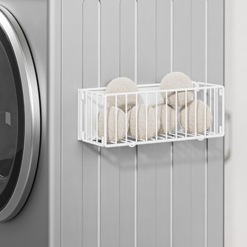 Dryer Ball Holder Container,Fabric Softener Dispenser Balls Holder,White - color: White