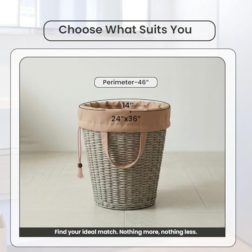 LFH Home Cotton Rich Canvas Large Laundry Bag with Handle, Heavy Duty Drawstring Closure Washable Laundry Bags, School Travel, Home, Hotel, College Dorm, Organizer Sack, Toys Clothes 24x36-Beige - color: Beige, size: 24”x36”