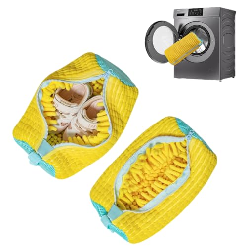 Shoe Washing Machine Bag: Shoe Washing Bag Keeps Clean - Reusable Laundry Shoe Bag for Sneaker Tennis Shoes(Yellow Children 2Pcs) - color: Yellow Children 2Pcs