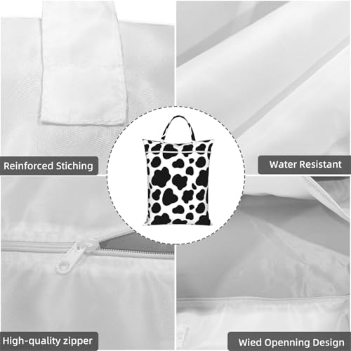 Cows Print Travel Laundry Bag Washable Dirty Clothes Bag for Gym - color: Cows Print