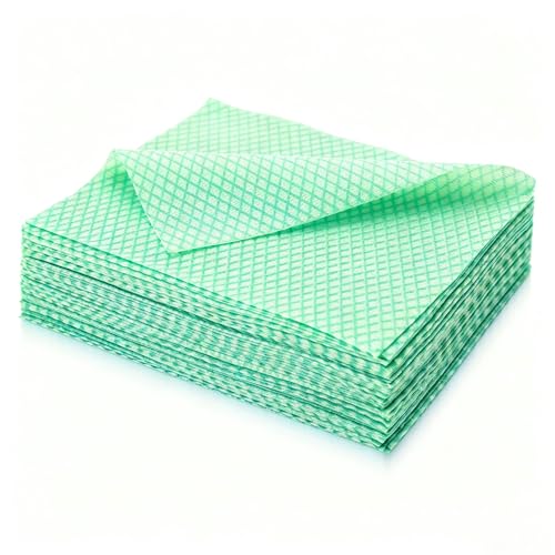 60Pack Disposable Dish Cloths for Kitchen,13.8x15.7 Cleaning Wipes - color: Green