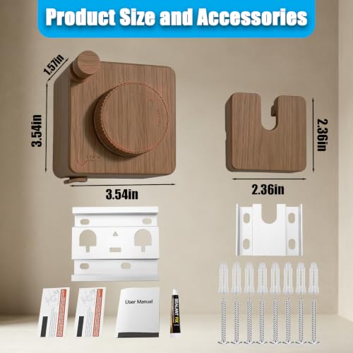 Retractable Clothesline Indoor Outdoor 17.4Ft Non-Sag (1, Dark Wood Grain) - color: Dark Wood Grain