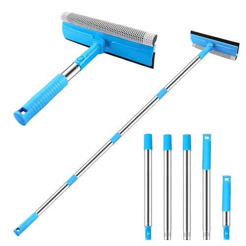 SetSail Window Squeegee 2 in 1 Window Cleaner Tool with 57in Extension Pole