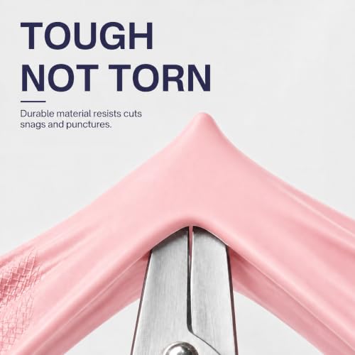 Rubber Dishwashing Gloves, 3 Pairs, Long Cuff Cleaning Gloves - color: Pink (3 Pairs), size: Large