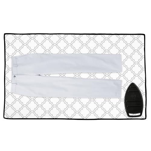 Encasa XO Ironing Mat, Heat Resistant Pad 48"x28" White Tiles - color: White Tiles, size: Large