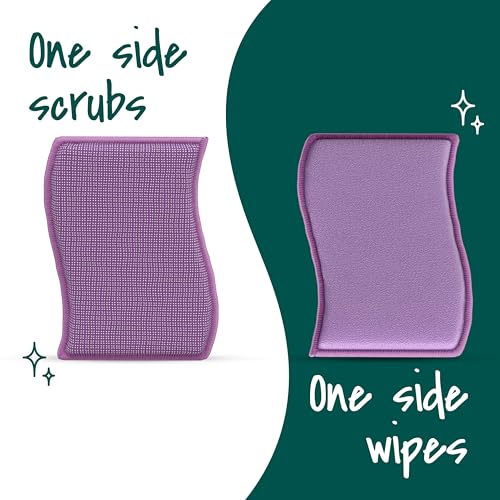Scotch-Brite Stay Clean Scrubber Pads, Non-Scratch Dish Sponges for Kitchen Cleaning, 12 Count, Rinses Clean, Odor-Resistant, Safe on Non-Stick Cookware, Pots, Pans, and Glassware - size: 12 Pads