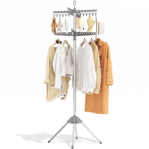 KINGBOARD Clothes Drying Rack, 72-Inch 2-Tier Stainless Steel, Grey - size: 2 Tier