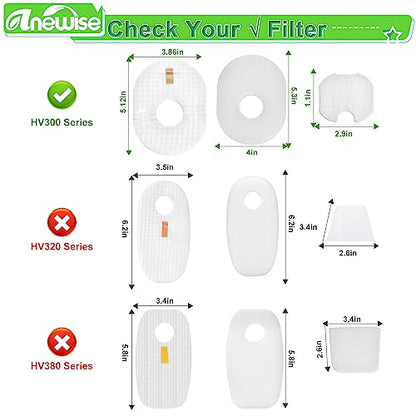 Anewise HV301 Filter for Shark Rocket HV301 HV30126 HV300 HV302 HV292 HV305 - style: HV301-10P