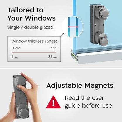 Tyroler Glider R-3 AFC Magnetic Window Cleaner Tool Fits Windows 0.24"-1.5"