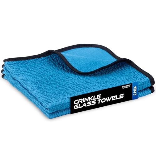 VIKING Glass Microfiber Cleaning Cloth for Car, 16 inch x 16 inch, 2 Pack - size: 2 Pack