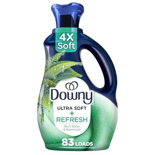 Downy Ultra Soft Fabric Softener Liquid, Refresh, Birch Water and Botanicals, 56 fl oz, 83 Loads