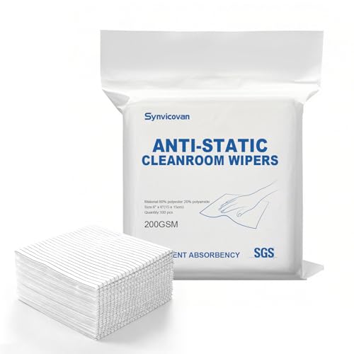 Anti-Static Microfiber cloths 6"x6"(100 Pcs,200GSM) - size: 6"x6" (Pack of 100)