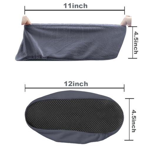9 Pairs Reusable Shoe Covers for Indoors,Washable Shoe Covers Bowling Shoe Covers Reusable,Non Slip Shoe Covers Foot Service for Indoor Household Office Laboratory 12inch (3Black+3Grey+3Brown) - color: 3black+3grey+3brown
