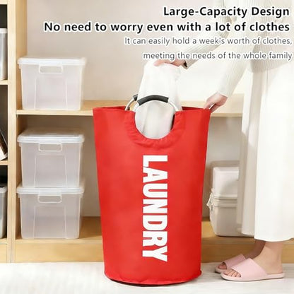 A Large 90 Liter Laundry,Red - color: Red