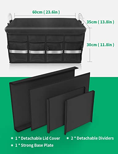 Oasser Trunk Organizer with Sturdy Hard Lid, Large, Black - color: Black, size: Large