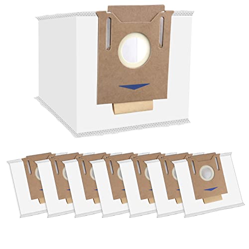 (8 Pieces) N10 Replacement Dust Bags for ECOVACS DEEBOT OZMO N10 Plus T8 AIVI T8 Max, AIVI & T8 Series, T9 T9+ N8 Pro series DX93 DDX96, Robot Vacuum Filter Bags Replacement Canister Vacuum Bags - color: Vacuum Bags(8 PCS)